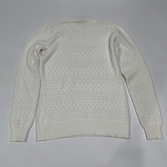 Grey Jason Wu Sz S Open Knit Sweater Star White - Picture 6 of 8